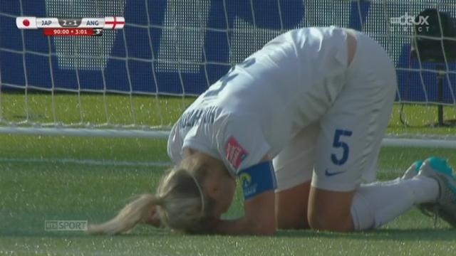 1-2, Japon - Angleterre (2-1): autogoal de la défenseuse Laura Bassett qui offre la qualification aux Nippones pour la finale