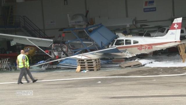 Un avion heurte un hangar à Ecuvillens (FR)