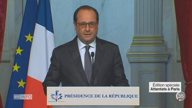 Attentats de Paris: la déclaration de François Hollande, Président de la République française
