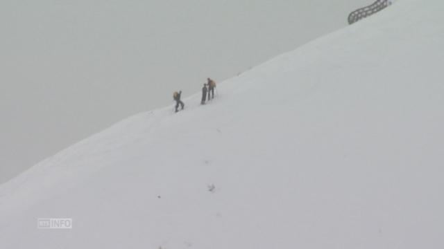 Le sommet du Piz Vilan (GR) où une coulée a emporté 9 skieurs