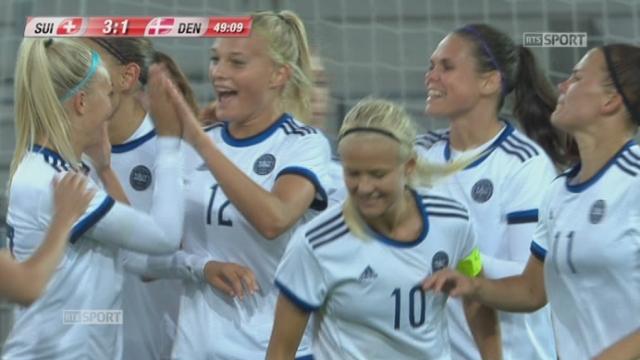 Match amical, Suisse - Danemark (3-1): 1er but des Danoises par une tête de Stine Larsen