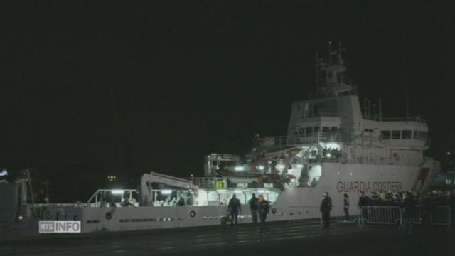 Arrivée des survivants du naufrage en Sicile