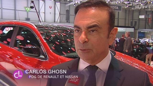 Salon de l'auto: l'interview de Carlos Ghosn, patron du groupe automobile Renault-Nissan