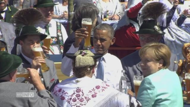 Barack Obama est arrivé en Bavière pour participer au sommet du G7