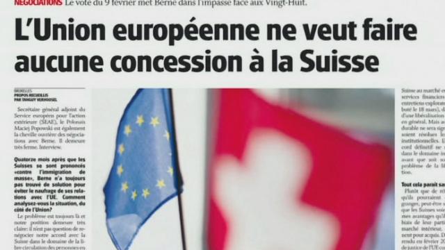 Retour sur plus d un an de tensions entre la Suisse et l UE