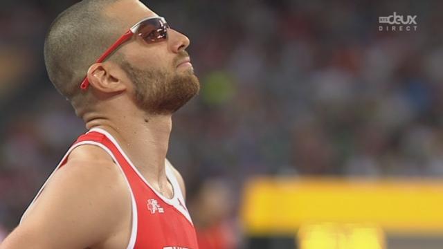 400m haies, série: en terminant 3e de sa série, Kariem Hussein (SUI) se qualifie pour les demi-finales