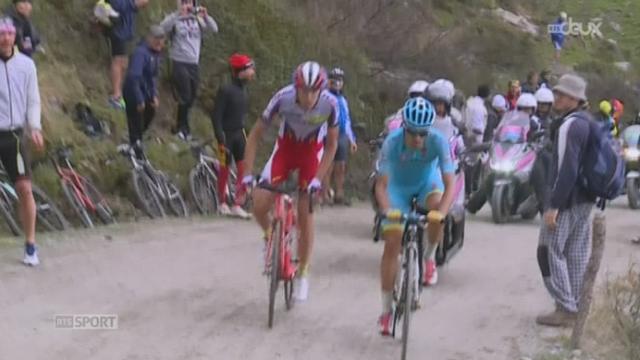 Cyclisme- Giro: l'Italien Fabio Aru remporte l'avant-dernière étape à Sestrières