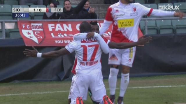 FC Sion - FC Bâle (1-0): magnifique déviation du défenseur Valaisan Léo Lacroix qui permet à Jagne Pa modou d’ouvrir le score