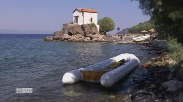 De nouveaux migrants sont arrives sur l ile grecque de Lesbos