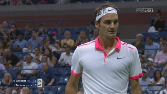 ½ Richard Gasquet [FRA-12] - Roger Federer [SUI-2] (3-6). Le Suisse transforme sa 4e balle de set
