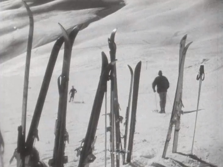 Sur les pistes de Saint-Moritz en 1961. [RTS]