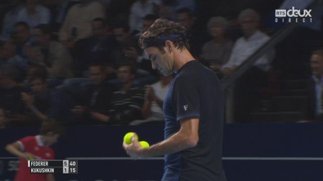 1er tour, Federer – Kukushkin (6-1): un 1er set facilement remporté par le Bâlois