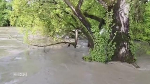 Crue historique de l'Arve à Genève.