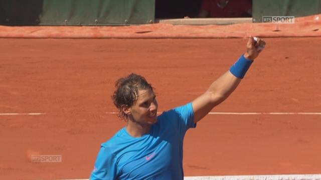 3e tour messieurs, Andrey Kuznetsov (RUS) - Rafael Nadal (ESP-6] (1-6 3-6 2-6). Nadal s’impose en 2h et 1 minute