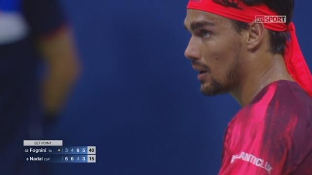 3e tour: Fabio Fognini [ITA-32] - Rafael Nadal [ESP-8] (3-6 4-6 6-4 6-3). 4ème manche