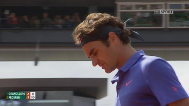 2e tour messieurs, Roger Federer (SUI) - Marcel Granollers (ESP) (6-2): Roger Federer (SUI) s’adjuge la première manche