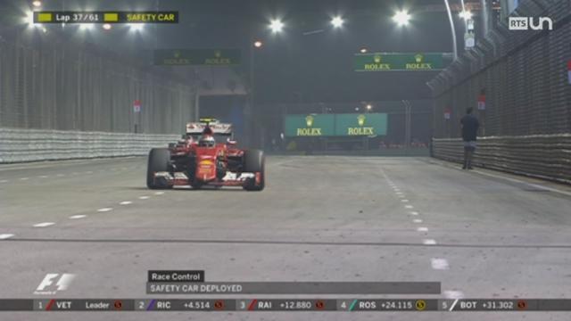Formule 1: L'Allemand Sebastian Vettel sur Ferrari remporte le GP de Singapour