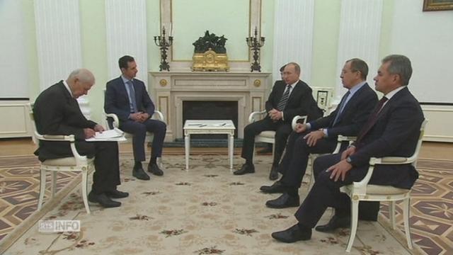 Images de la rencontre Poutine-Assad à Moscou