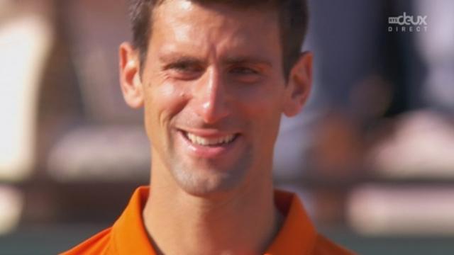 Finale messieurs, Novak Djokovic - Stanislas Wawrinka (6-4, 4-6, 3-6, 4-6): Novak Djokovic acclamé par la foule lors de la remise des prix il est au bord des larmes
