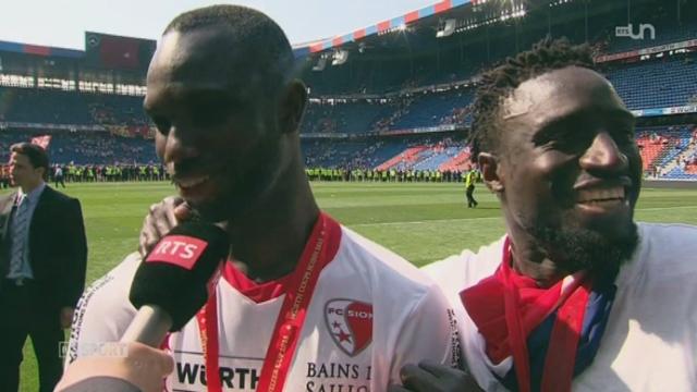 Finale, FC Bâle - FC Sion (0-3): interview de Moussa Konaté attaquant du FC Sion