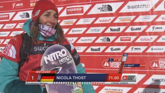 Snowboard dames: Nicola Thost (GER) est la nouvelle championne mondiale