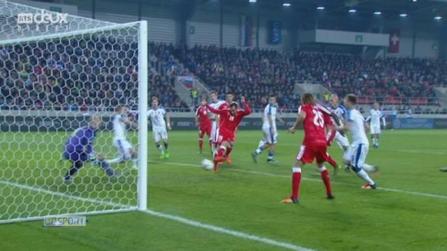 Slovaquie - Suisse (3-2) : Drbic signe le deuxième but de l'équipe suisse sur un corner de Shaquiri