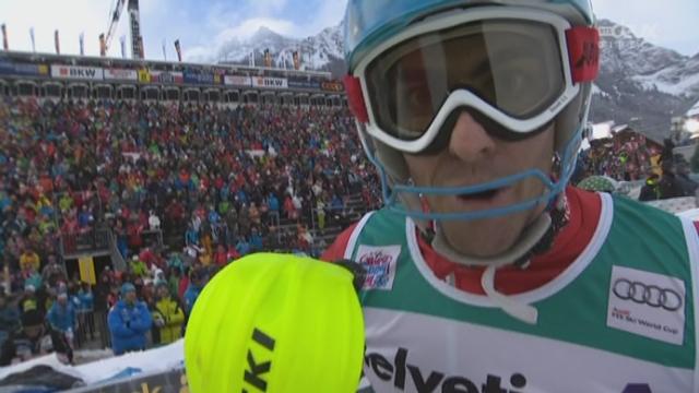Slalom messieurs, 2e manche: superbe performance de Stefano Gross (ITA) qui remporte ce slalom