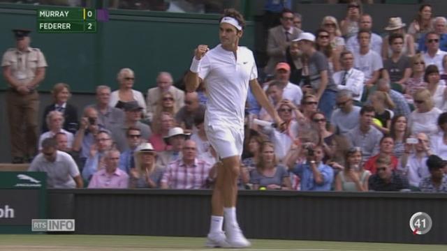 Tennis - Wimbledon: Roger Federer a remporté un match magnifique face à Andy Murray