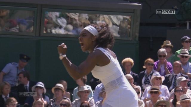 Fnale dames. Serena Williams (USA-1) - Garbine Muguruza (ESP-20) (6-4). En remportant 3 jeux d’affilée, l’Américaine enlève la 1re manche