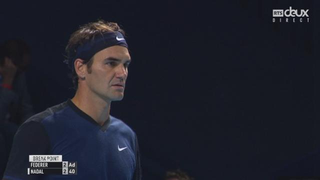 Finale, Roger Federer – Rafael Nadal (3-2): le Bâlois réussit à prendre le jeu de service du Majorquin