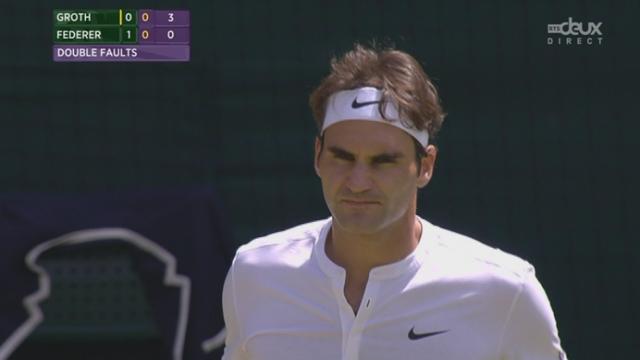 Roger Federer (SUI) - Sam Groth (AUS) (6-4, 1-0): le Suisse fait le break d’entrée