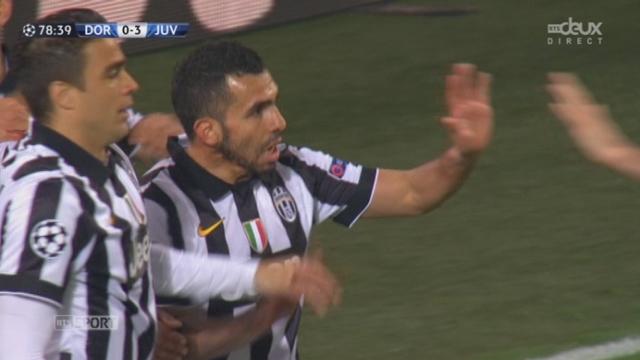 1-8, Borussia Dortmund - Juventus (0-3): homme du match, Carlos Tevez, marque un magnifique doublé