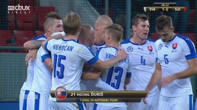 Slovaquie - Suisse (1-0) : Ouverture du score par les Slovaques sur une tête de Michal Ďuriš