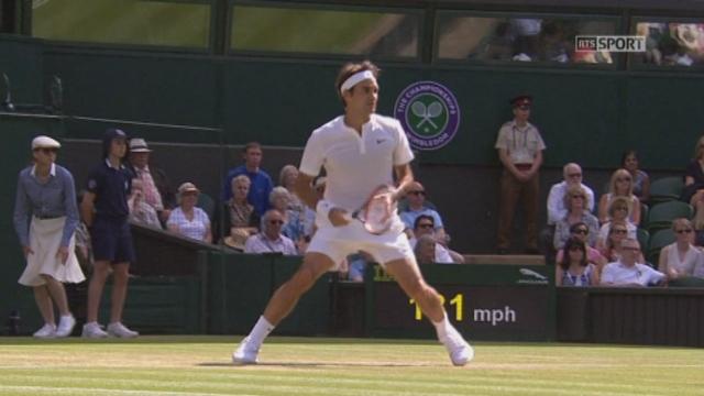 3e tour, Roger Federer (SUI) - Sam Groth (AUS) (6-4,6-4, 6-7, 2-0): Roger Federer (SUI) réussit le break et mène dans ce 4e set