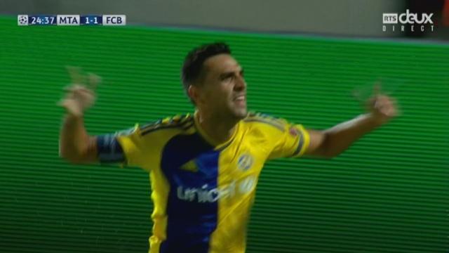 Play-off (retour), Maccabi Tel Aviv - FC Bâle (1-1): du bout du pied, Zahavi pousse le ballon au fond des filets bâlois