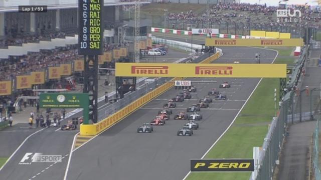 Départ: manqué pour Nico Rosberg (en pole), sortie de piste de Sergio Perez, crevaison pour Daniel Ricciardo