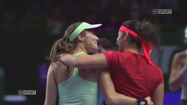 Finale double dame, Hingis-Mirza - Muguruza-Suarez Navarro (6-0, 6-3) : Victoire en deux sets de Martina Hingis et Sania Mirza