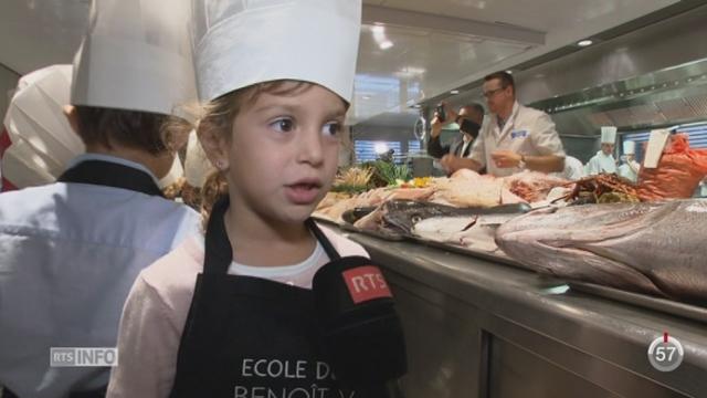 Semaine du Goût: 19 écoliers ont rendu visite au chef Benoit Violier à Crissier (VD)