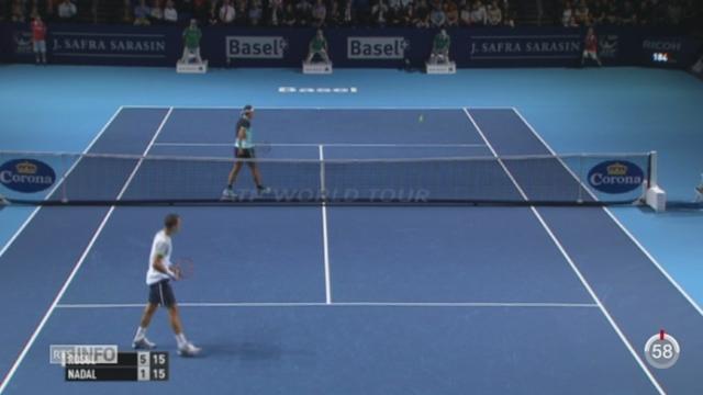 Tennis - Tournoi de Bâle: Nadal est passé à deux points de la défaite, mais remporte le match.