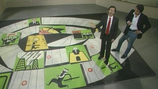 Le jeu de l'oie de l'inventeur en 1986. [RTS]