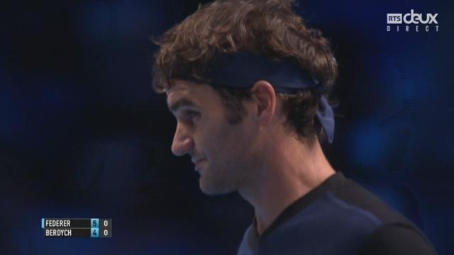 Roger Federer (SUI) – Thomas Berdych (CZE) (5-4): le Bâlois prend l'avantage au meilleur moment et n'est plus qu'à un jeu de la première manche