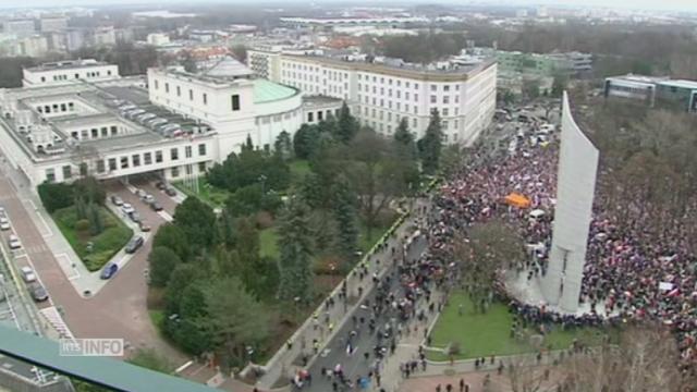 Manifestation pour la democratie en Pologne