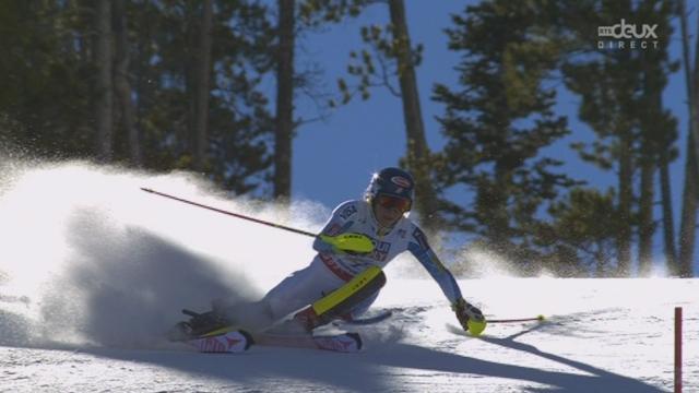 Slalom dames, 1ère manche: Mikaela Shiffrin prend la tête