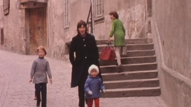A la Rue d'Or à Fribourg en 1971. [RTS]