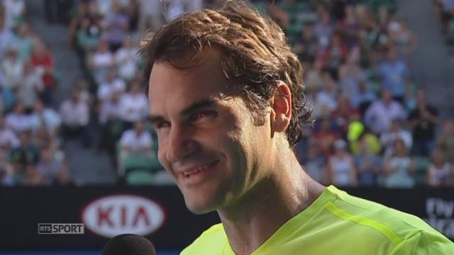 2e tour, Simone Bolelli (ITA) - Roger Federer (SUI) (6-3, 3-6, 2-6, 2-6): interview de Roger Federer