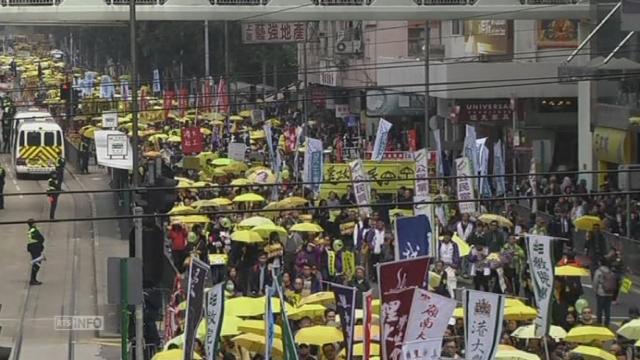 Militants prodémocratie dans les rues de Hong Kong
