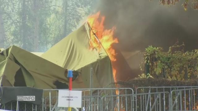 Nouveau camp de refugies detruit par les flammes