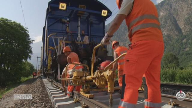 VS: la canicule complique les travaux sur la voie ferrée entre Martigny et Vernayaz