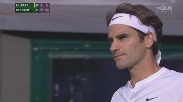 ½,  Murray (ECO-3) –  Federer (SUI-2) (5-7 5-7 4-5). Le coup du match (il est de Federer)