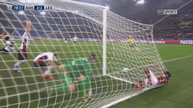 Gr. D, AS Roma – Bayer Leverkusen  (1-0): Toprek pousse violemment Salah au fond des filets, Pjanic transforme le penalty